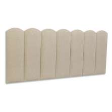 Cabeceira Casal Estofada Para Cama Box Kit 7 Placas Adesivas - Modelo Nuvem Linho Cru