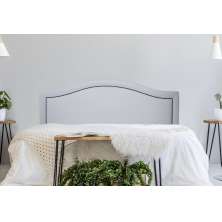 Cabeceira Casal Para Cama Box Curva 140x60 Courino Branco - Tachas Fumê