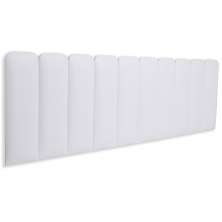 Cabeceira King Estofada Para Cama Box Kit 10 Placas Adesivas - Modelo Arredondada Courino Branco