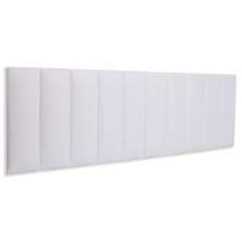 Cabeceira King Estofada Para Cama Box Kit 10 Placas Adesivas - Modelo Reta Courino Branco