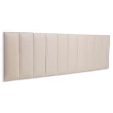 Cabeceira King Estofada Para Cama Box Kit 10 Placas Adesivas - Modelo Reta Courino Off White