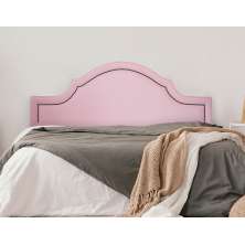 Cabeceira King Para Cama Box Provençal 193x60 Courino Rosa - Tachas Fumê