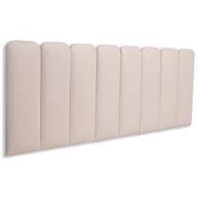 Cabeceira Queen Estofada Para Cama Box Kit 8 Placas Adesivas - Modelo Arredondada Courino Off White