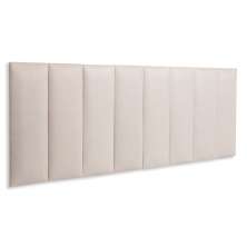 Cabeceira Queen Estofada Para Cama Box Kit 8 Placas Adesivas - Modelo Reta Suede Off White
