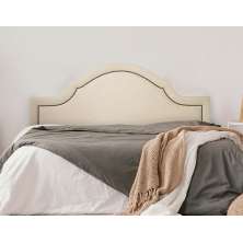 Cabeceira Queen Para Cama Box Provençal 160x60 Suede Off White - Tachas Fumê