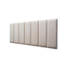 Placas Cabeceira Modulada Reta Adesiva Casal Estofada 140cm x 60cm Kit 7 Placas - Suede Off White