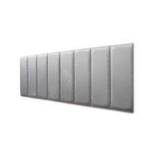Placas Cabeceira Modulada Reta Adesiva Queen Estofada 160cm x 60cm Kit 8 Placas - Suede Cinza