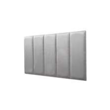 Placas Cabeceira Modulada Reta Adesiva Solteiro Estofada 100cm x 60cm Kit 5 Placas - Suede Cinza