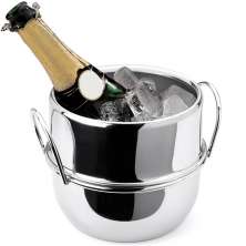 Balde de Gelo para Garrafas Champanheira Inox 4L com Alça Forma Inox