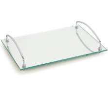 Bandeja Espelhada Para Sala Aço Inox Andrea 35x25cm Retangular De Servir