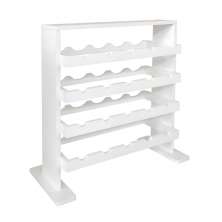 Adega Decorativa Piso Prateleira para Vinhos e Bebidas 20 garrafas - Branco Laca