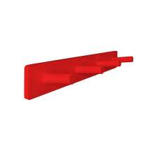 Cabideiro de Parede Porta Bolsas Mochilas Tolhas Pinos Vermelho Laca