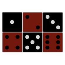 Conjunto Jogo Porta Copos com 6 unidades (2 em 1) com Imã - Dado