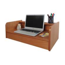 Escrivaninha Bancada Suspensa com Gaveta Mesa Notebook Madeira Natural