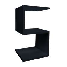 Mesa "S" Lateral de Apoio ou Mesa de Cabeceira Preto Laca