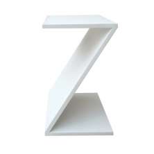 Mesa "Z" Lateral de Apoio ou Mesa de Cabeceira Branco Laca
