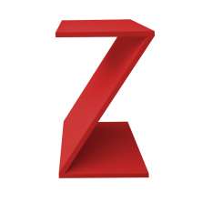Mesa "Z" Lateral de Apoio ou Mesa de Cabeceira Vermelho Laca