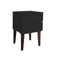 Mesa de Cabeceira Penteadeira Mesa Lateral de Apoio - Preto Laca