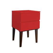 Mesa de Cabeceira Penteadeira Mesa Lateral de Apoio - Vermelho Laca