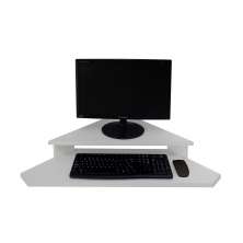 Mesa para Computador Monitor de Canto Suspenso Branco