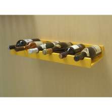 Prateleira Adega New Suporte de Parede Decorativo para Vinhos e Garrafas - Amarelo Laca