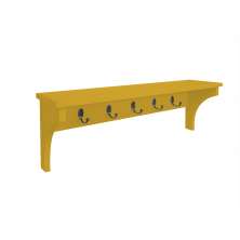 Prateleira Cabideiro Suporte Porta Canecas Utensílios de Cozinha Mochilas Bolsas - Amarelo Laca
