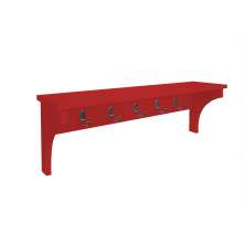 Prateleira Cabideiro Suporte Porta Canecas Utensílios de Cozinha Mochilas Bolsas - Vermelho Laca