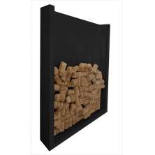 Quadro Porta Rolhas de Vinho Champanhe Tampinhas Decorativo de Parede - Preto Laca