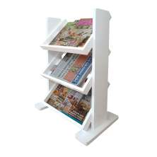 Revisteiro de Piso Chão Porta Revistas Livros - Branco Laca