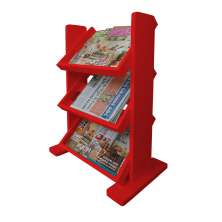 Revisteiro de Piso Chão Porta Revistas Livros - Vermelho Laca