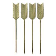 Conjunto com 4 Peças para Aperitivo Flecha Dourado
