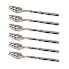 Kit com 6 Garfos Steel Cinza