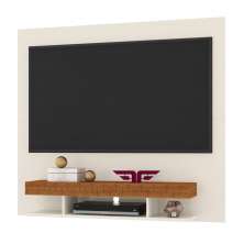 Painel Home Suspenso para TV até 47/50 Polegadas Clean Off White/Coral - Frade Movelaria