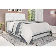 Cabeceira Box Queen Isis Amarula Com Painel Class Branco Framar