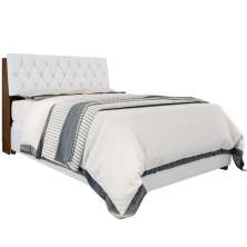 Cabeceira Casal Box Laura Malbec Captonê Branco