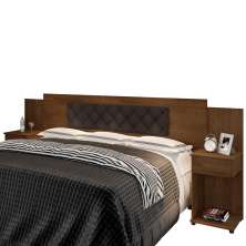Cabeceira Regulável Box Marina Malbec Captonê Marrom