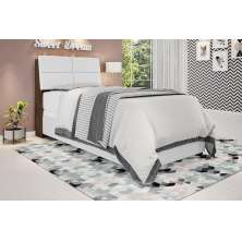 Cabeceira Solteiro Isis Malbec Com Painel Class Branco Framar