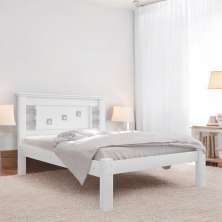 Cama Casal Com Detalhe De Luxo Cabeceira Lavínia Branca