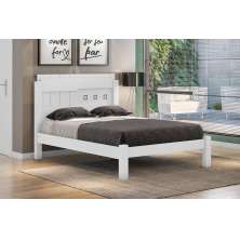 Cama Casal Leticia Branco - Framar Móveis