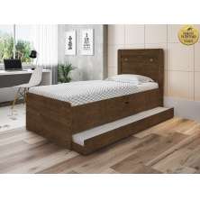 Cama Solteiro Bau Larissa Com Cama Auxiliar Dani Malbec