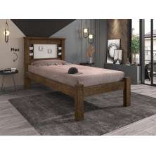 Cama Solteiro Com Detalhes Lavínia Malbec E Off White Framar