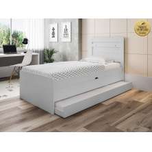 Cama Solteiro Larissa com Auxiliar Branca Framar