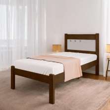 Cama Solteiro Paola Malbec E Off White Com Colchão