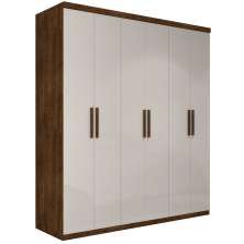Roupeiro Casal Turquia Seis Portas Malbec Off White