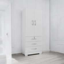 Roupeiro Paris 02 Portas E 02 Gavetas Branco