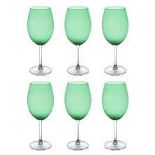 Conjunto de Taças para Bordeaux com 6 Unidades Bohemia Verde 580 ml