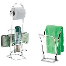 Kit banheiro Future Porta Papel Higiênico chao porta toalha de bancada  1608 1610 