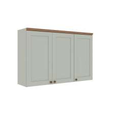 Armário Aéreo Iluminata 3 Portas Verde Mint 120 cm