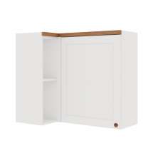 Armário Aéreo de Canto Iluminata 1 Porta Branco