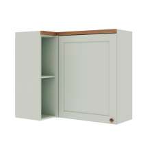 Armário Aéreo de Canto Iluminata 1 Porta Verde Mint